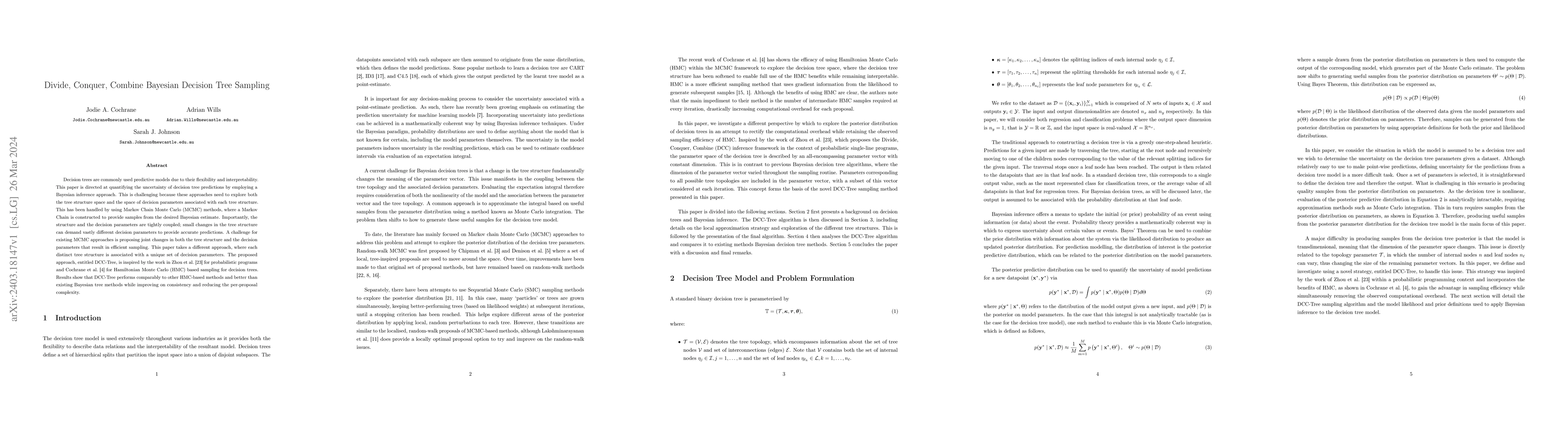 Thumbnail for Divide, Conquer, Combine Bayesian Decision Tree Sampling