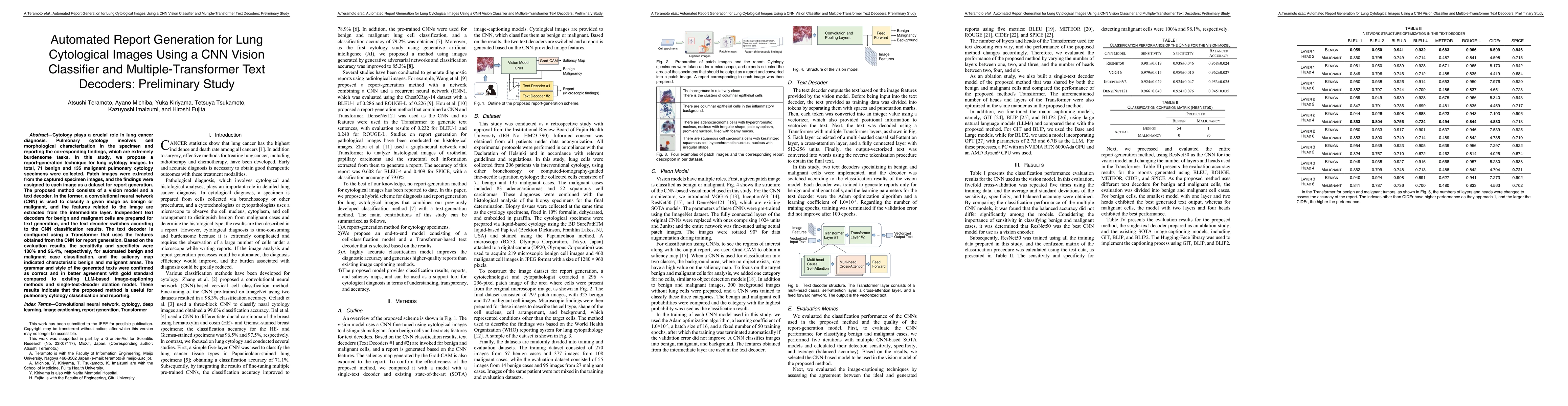 Thumbnail for Automated Report Generation for Lung Cytological Images Using a CNN
  Vision Classifier and Multiple-Transformer Text Decoders: Preliminary Study