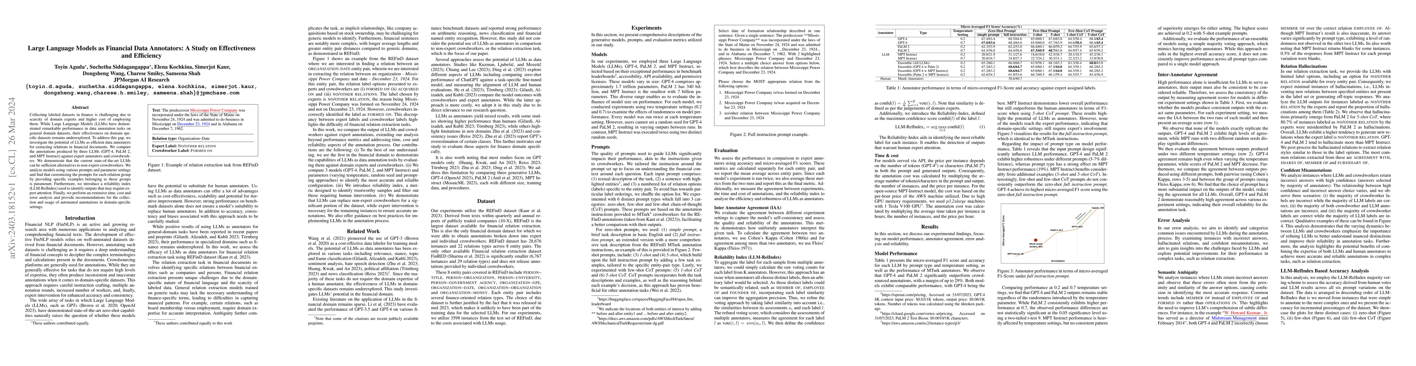 Thumbnail for Large Language Models as Financial Data Annotators: A Study on
  Effectiveness and Efficiency