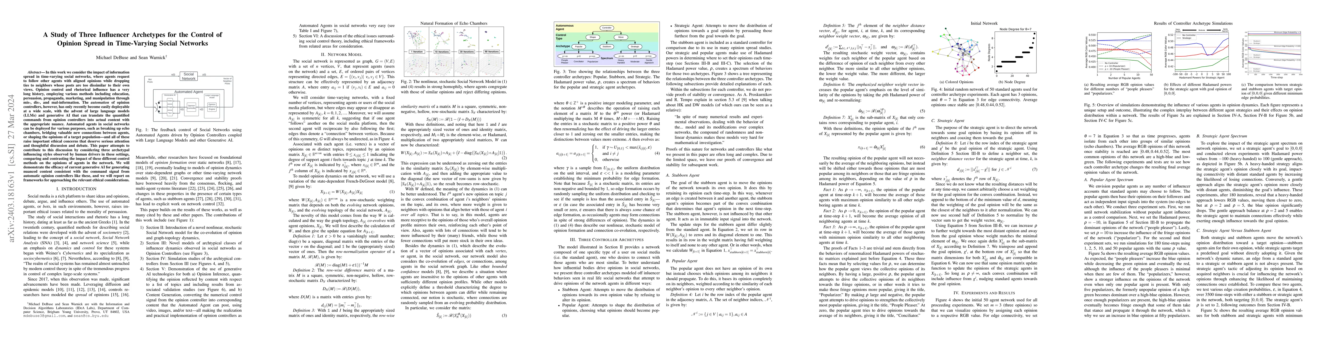 Thumbnail for A Study of Three Influencer Archetypes for the Control of Opinion Spread
  in Time-Varying Social Networks
