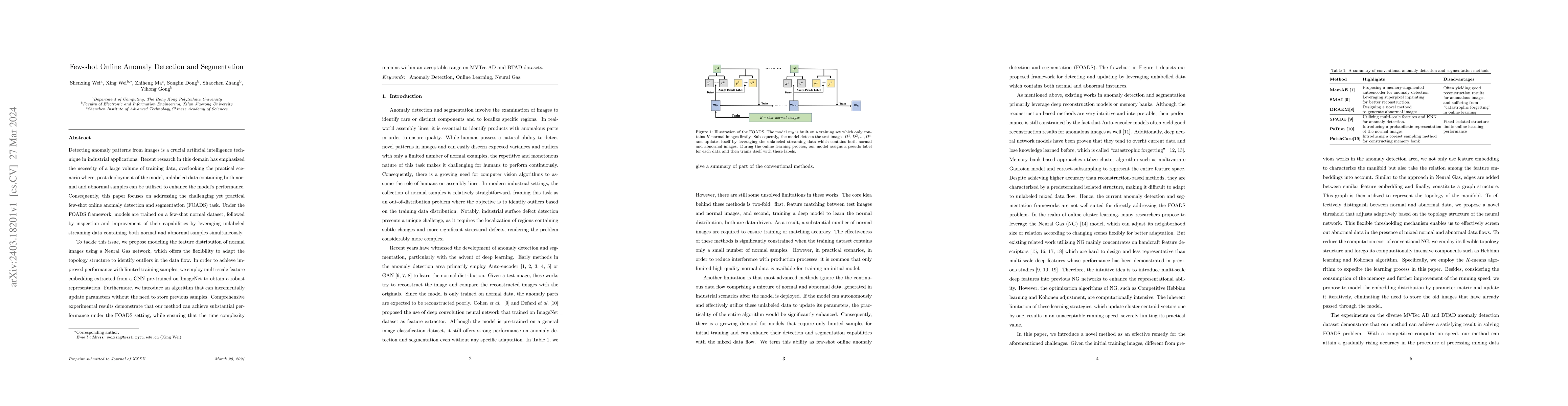 Thumbnail for Few-shot Online Anomaly Detection and Segmentation