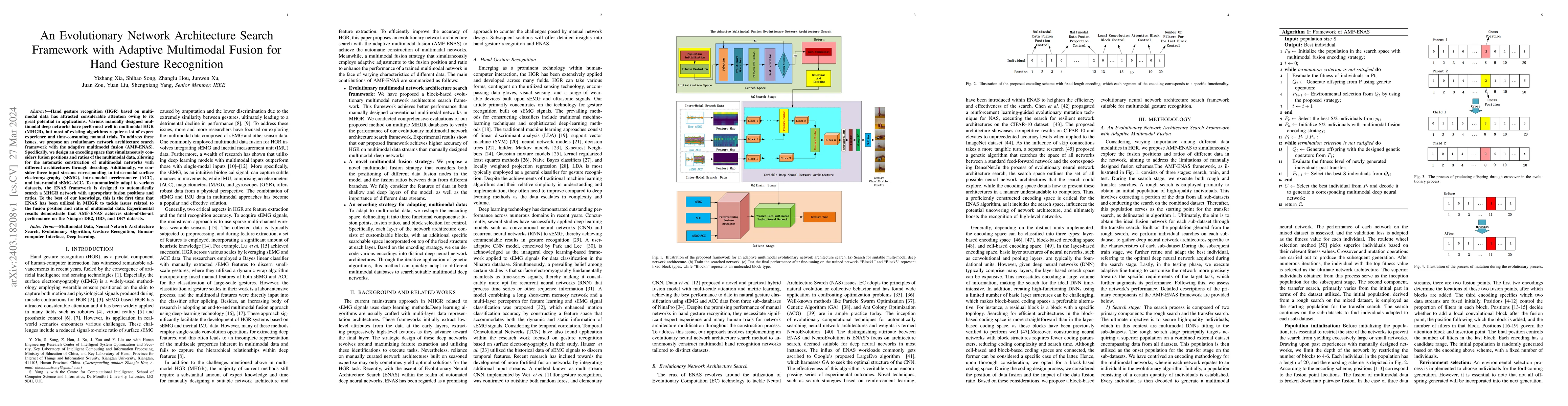 Thumbnail for An Evolutionary Network Architecture Search Framework with Adaptive
  Multimodal Fusion for Hand Gesture Recognition
