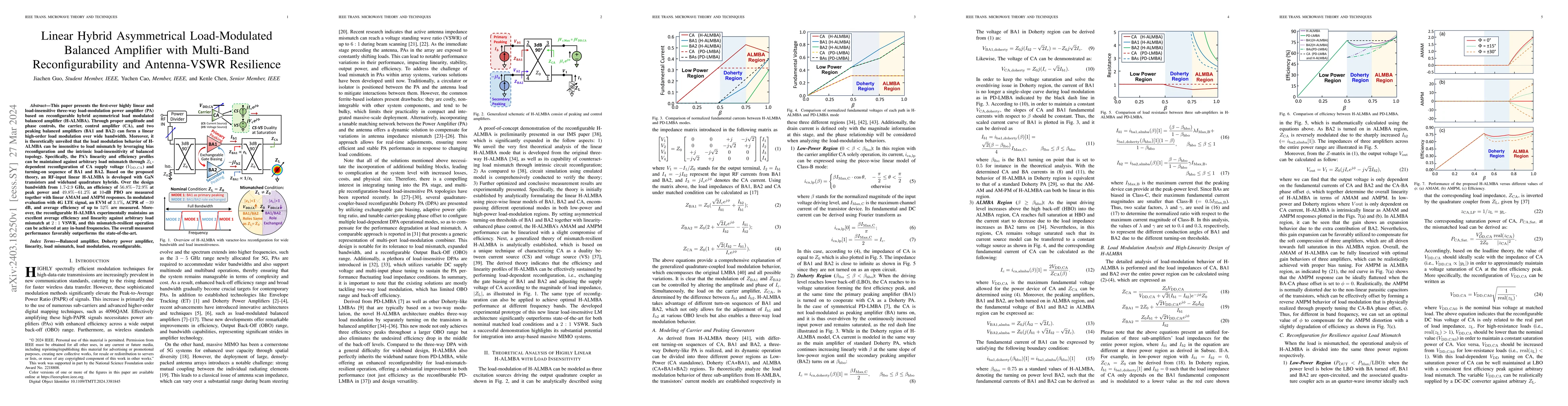 Thumbnail for Linear Hybrid Asymmetrical Load-Modulated Balanced Amplifier with
  Multi-Band Reconfigurability and Antenna-VSWR Resilience