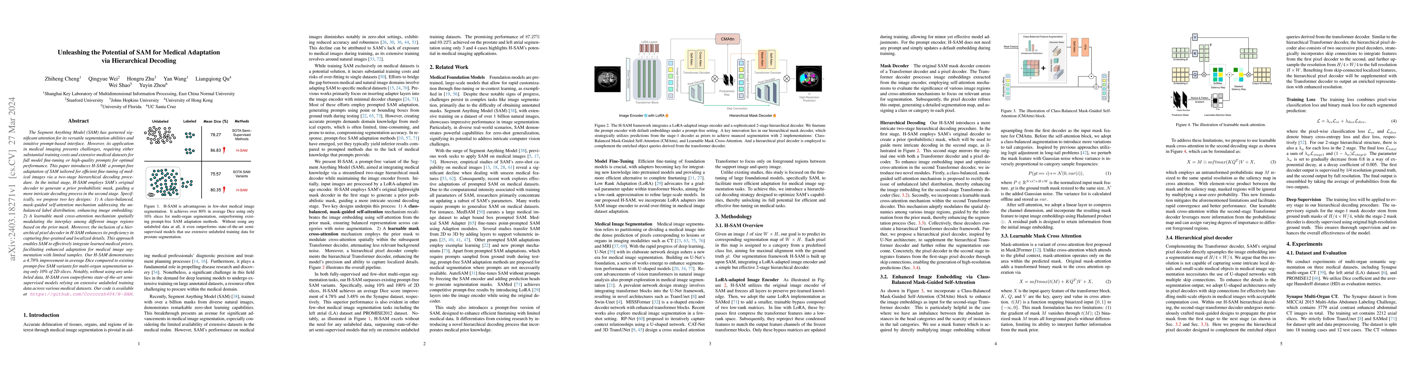 Thumbnail for Unleashing the Potential of SAM for Medical Adaptation via Hierarchical
  Decoding