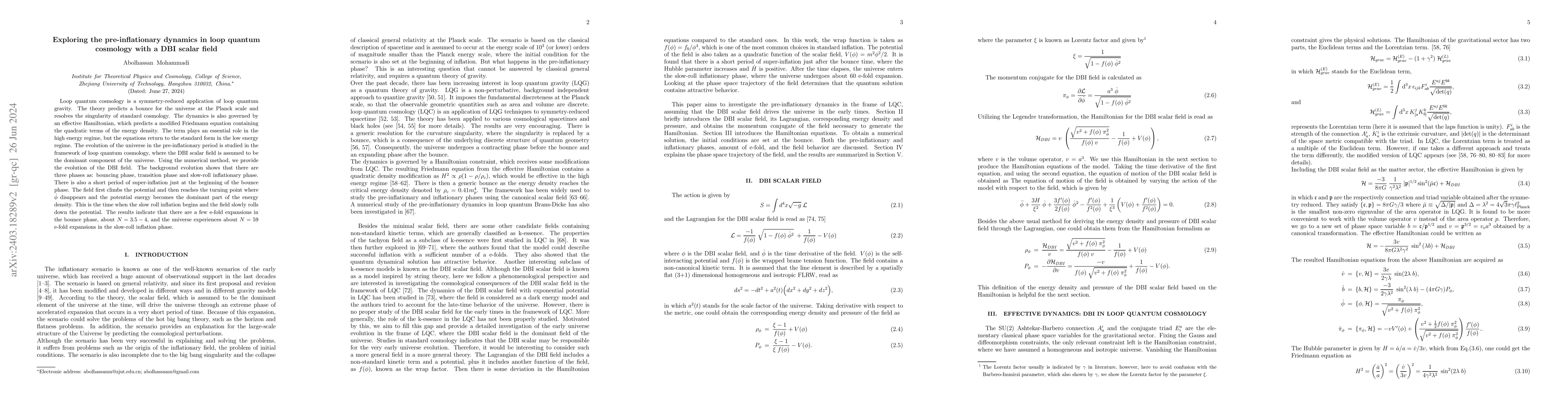 Thumbnail for Exploring the pre-inflationary dynamics in loop quantum cosmology with a
  DBI scalar field