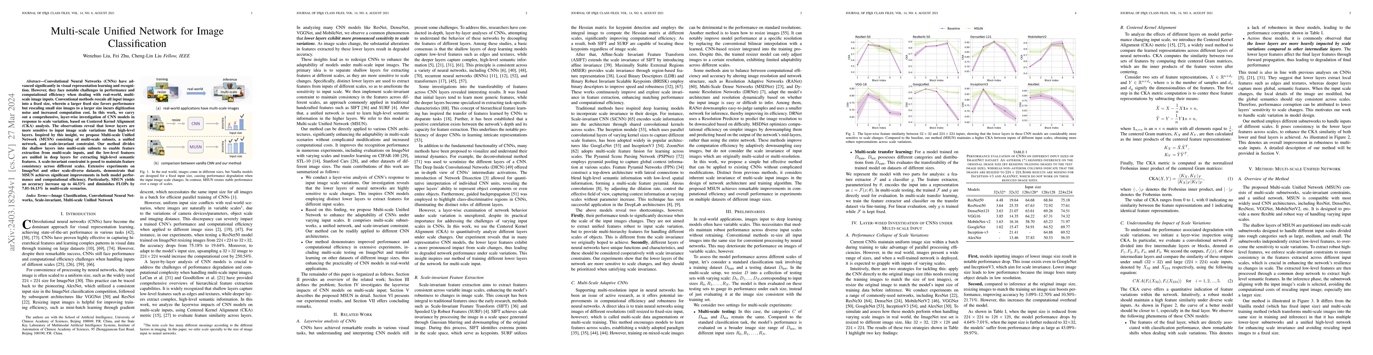 Thumbnail for Multi-scale Unified Network for Image Classification