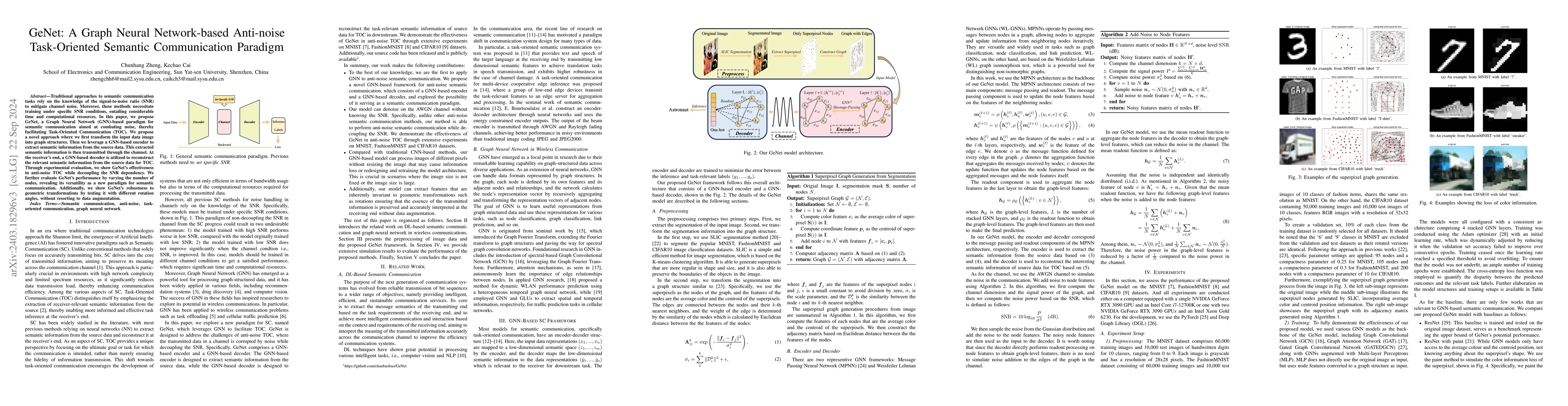 Thumbnail for GeNet: A Graph Neural Network-based Anti-noise Task-Oriented Semantic
  Communication Paradigm
