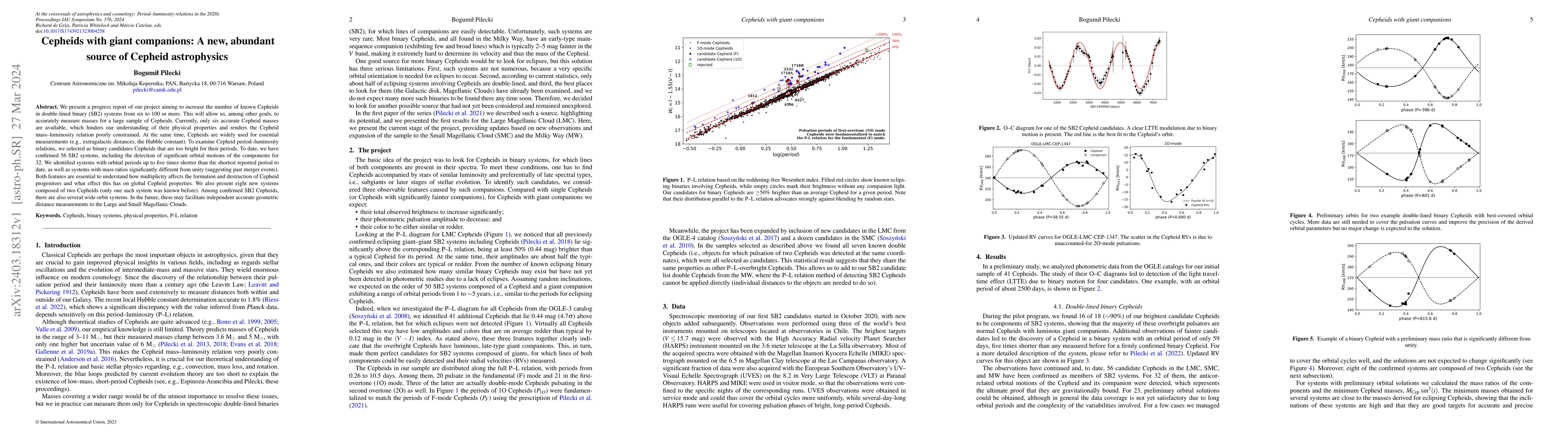 Thumbnail for Cepheids with giant companions: A new, abundant source of Cepheid
  astrophysics