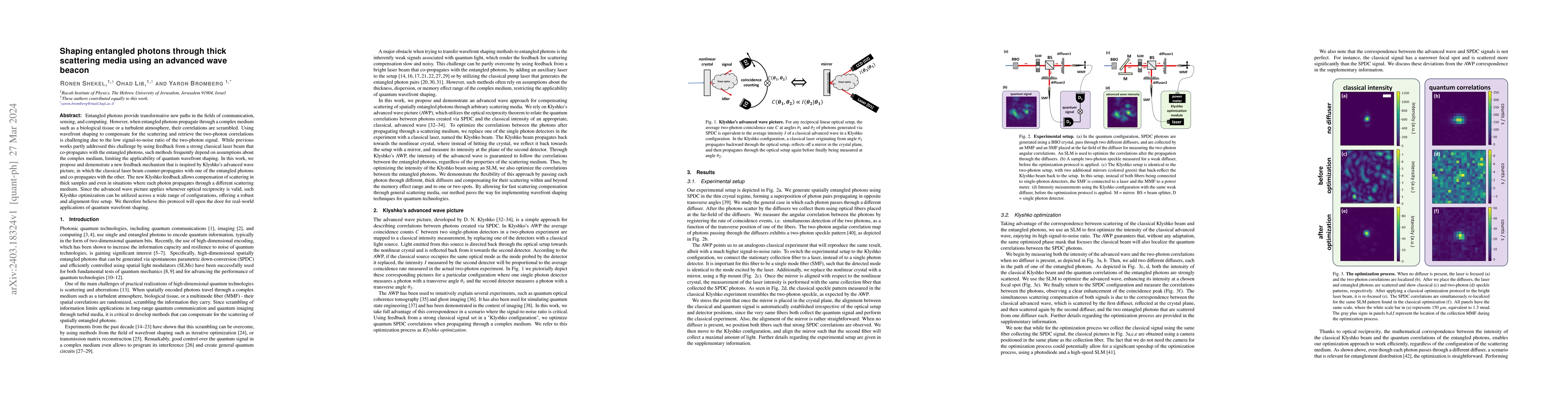 Thumbnail for Shaping entangled photons through thick scattering media using an
  advanced wave beacon