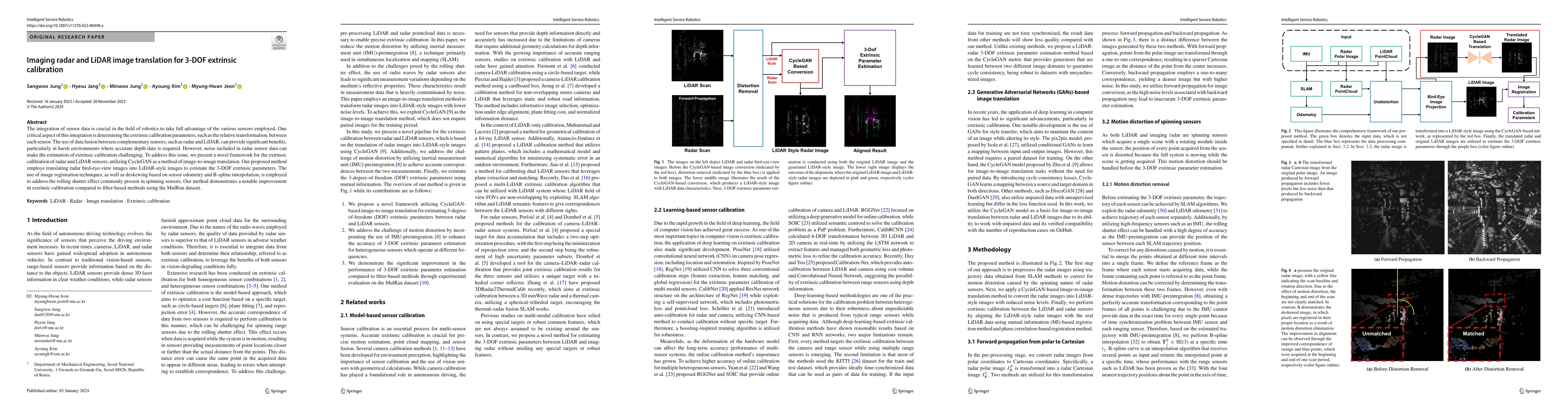 Thumbnail for Imaging radar and LiDAR image translation for 3-DOF extrinsic
  calibration