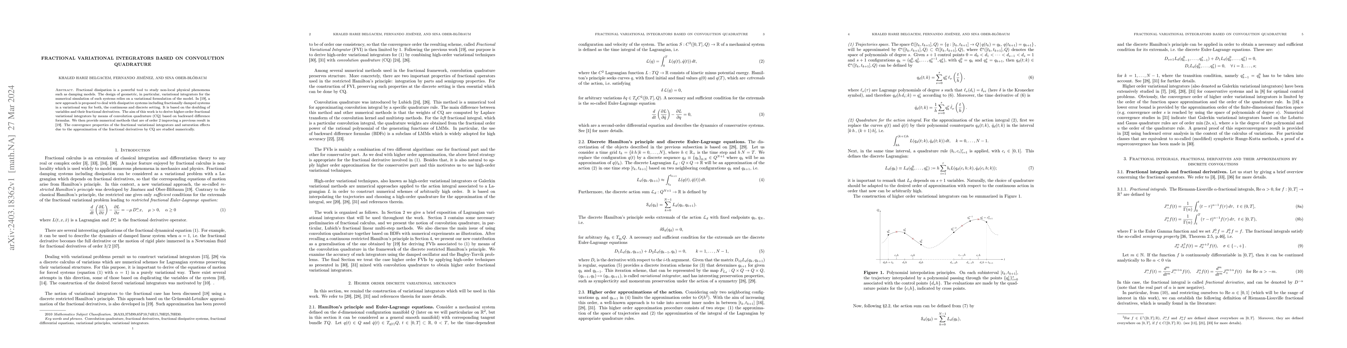 Thumbnail for Fractional variational integrators based on convolution quadrature
