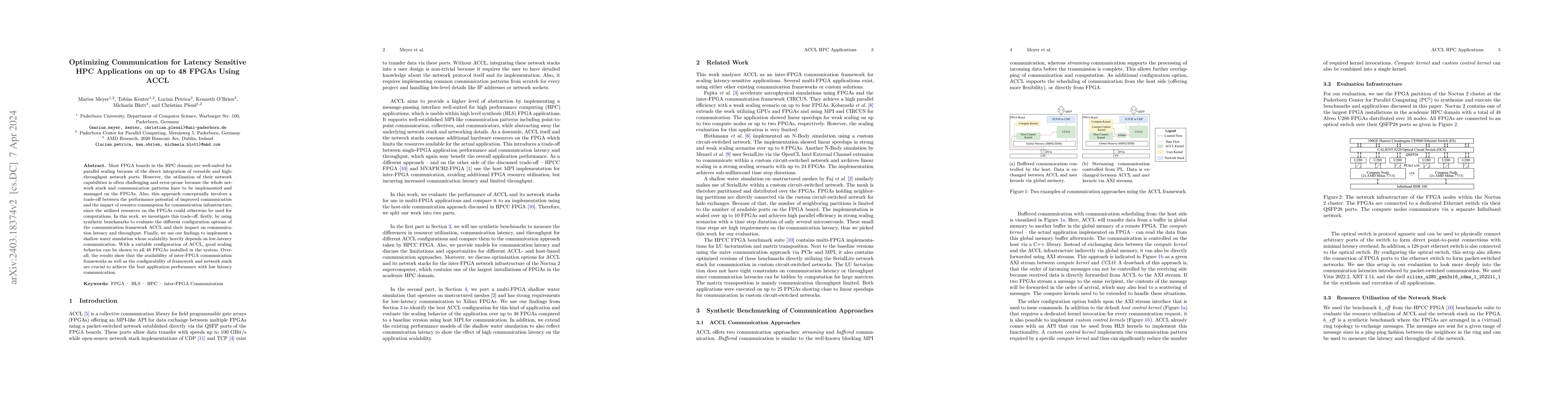 Thumbnail for Optimizing Communication for Latency Sensitive HPC Applications on up to
  48 FPGAs Using ACCL