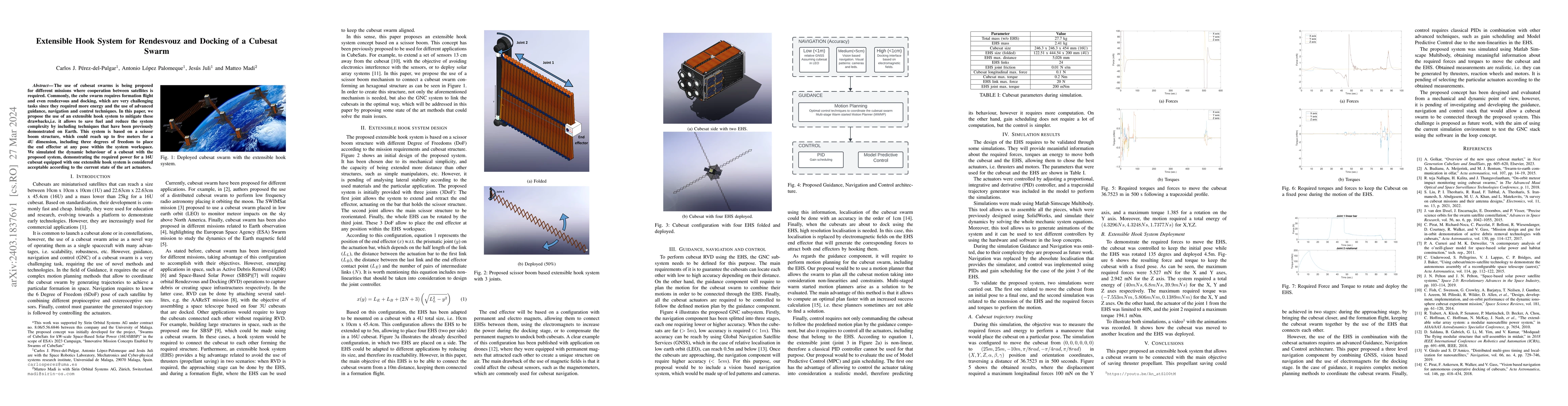 Thumbnail for Extensible Hook System for Rendesvouz and Docking of a Cubesat Swarm