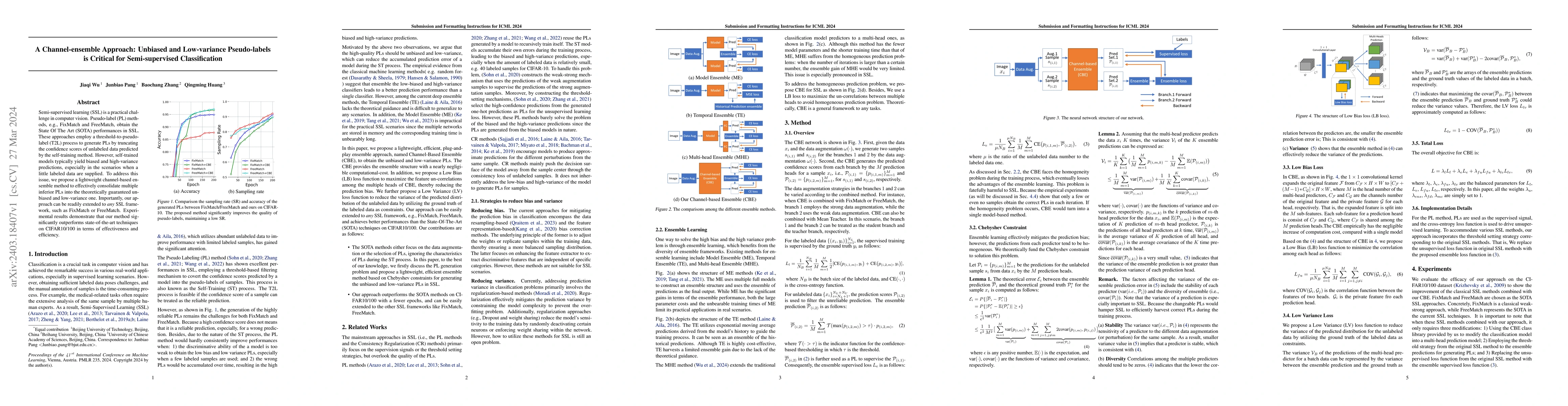 Thumbnail for A Channel-ensemble Approach: Unbiased and Low-variance Pseudo-labels is
  Critical for Semi-supervised Classification