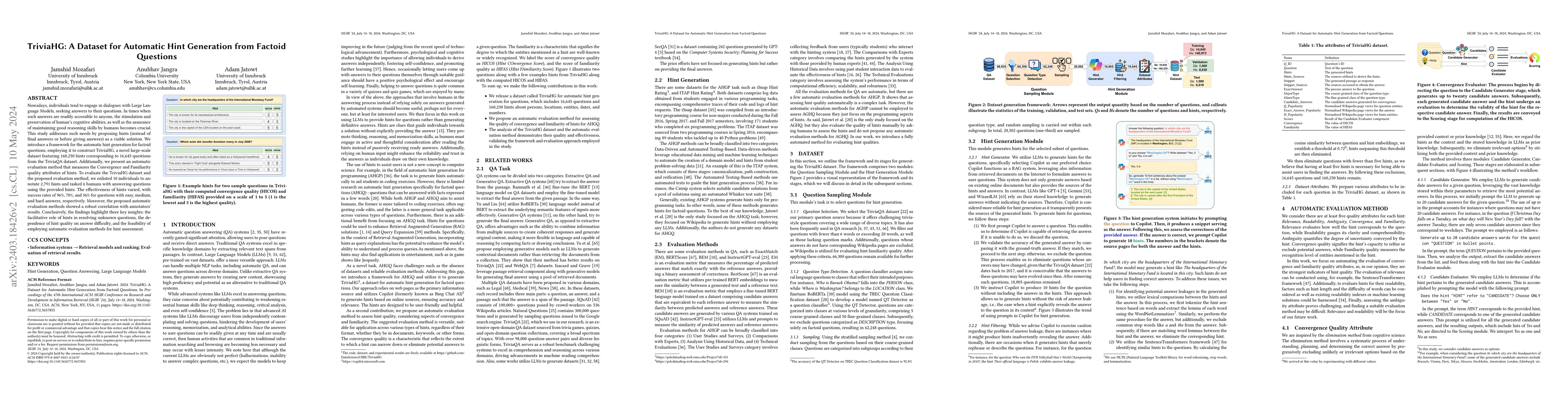 Thumbnail for TriviaHG: A Dataset for Automatic Hint Generation from Factoid Questions