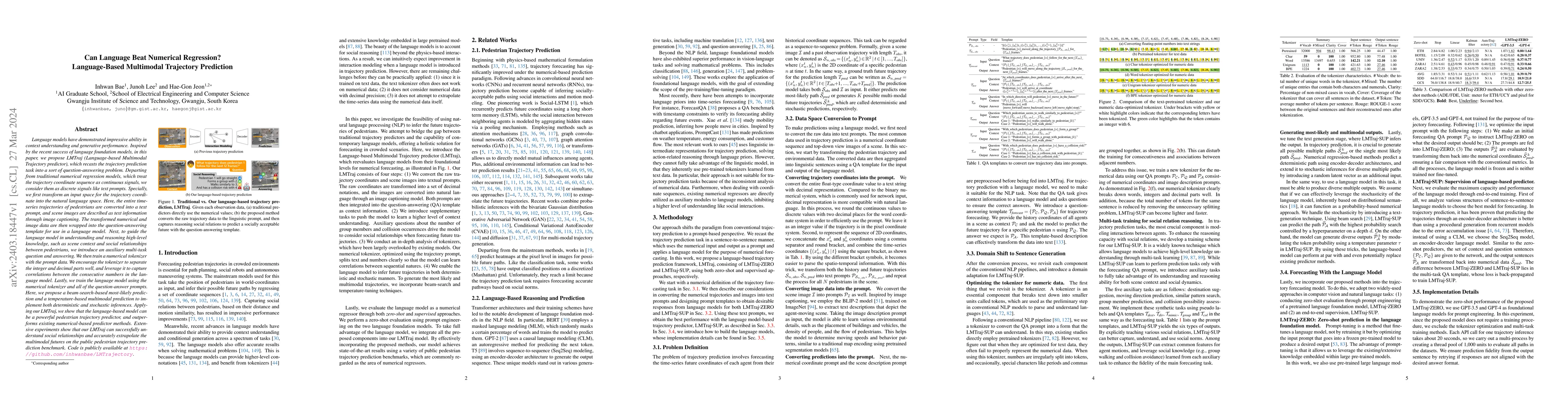 Thumbnail for Can Language Beat Numerical Regression? Language-Based Multimodal
  Trajectory Prediction