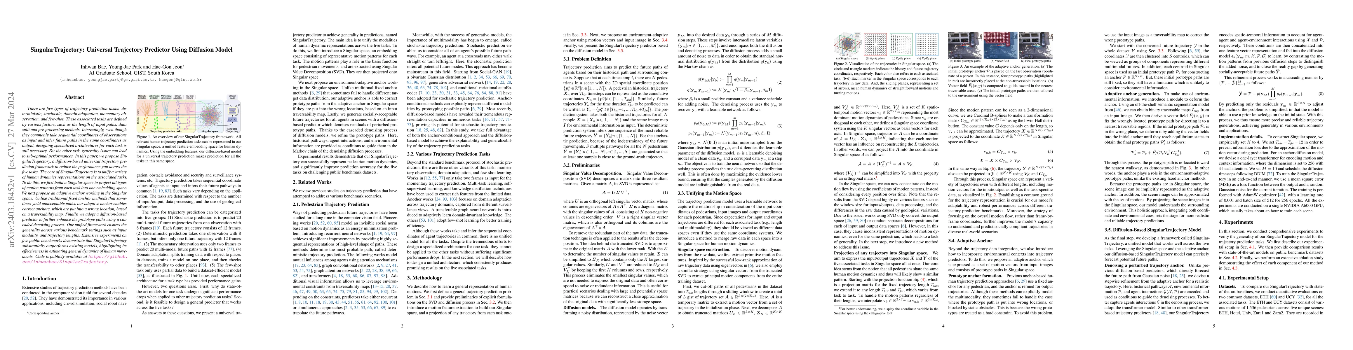 Thumbnail for SingularTrajectory: Universal Trajectory Predictor Using Diffusion Model
