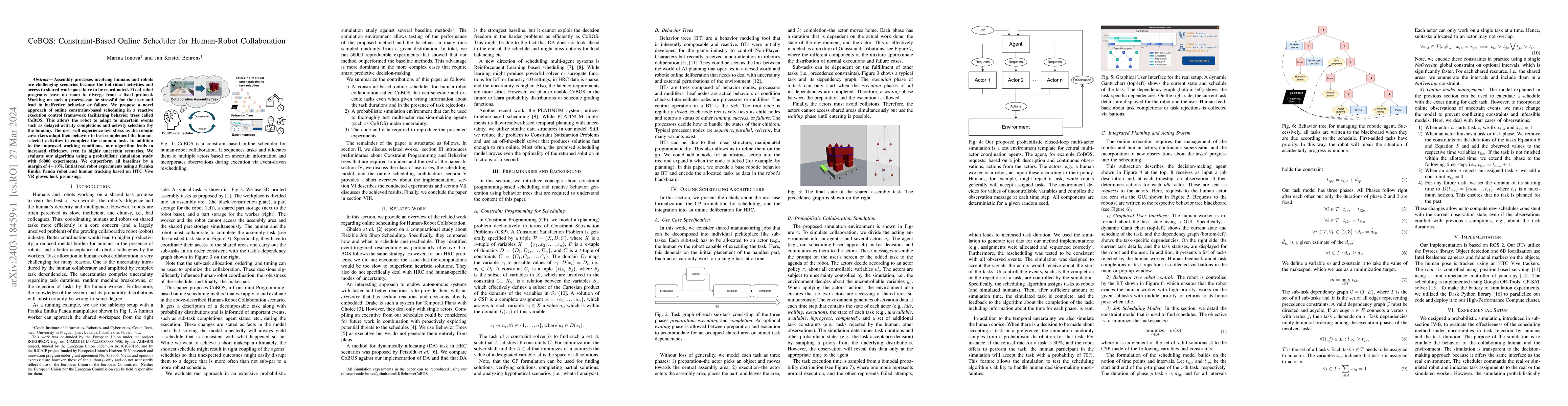 Thumbnail for CoBOS: Constraint-Based Online Scheduler for Human-Robot Collaboration