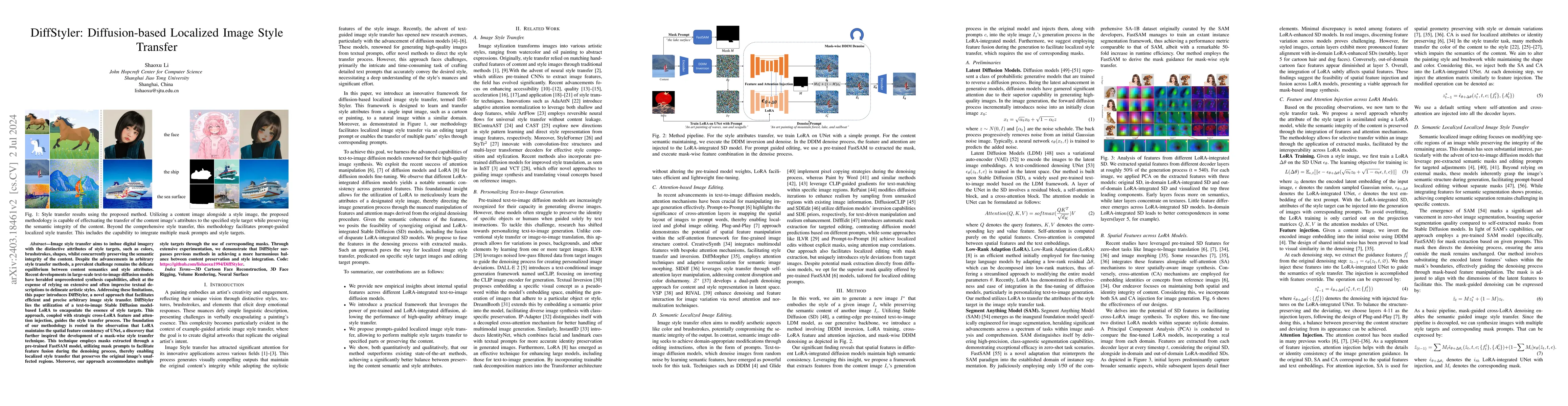 Thumbnail for DiffStyler: Diffusion-based Localized Image Style Transfer