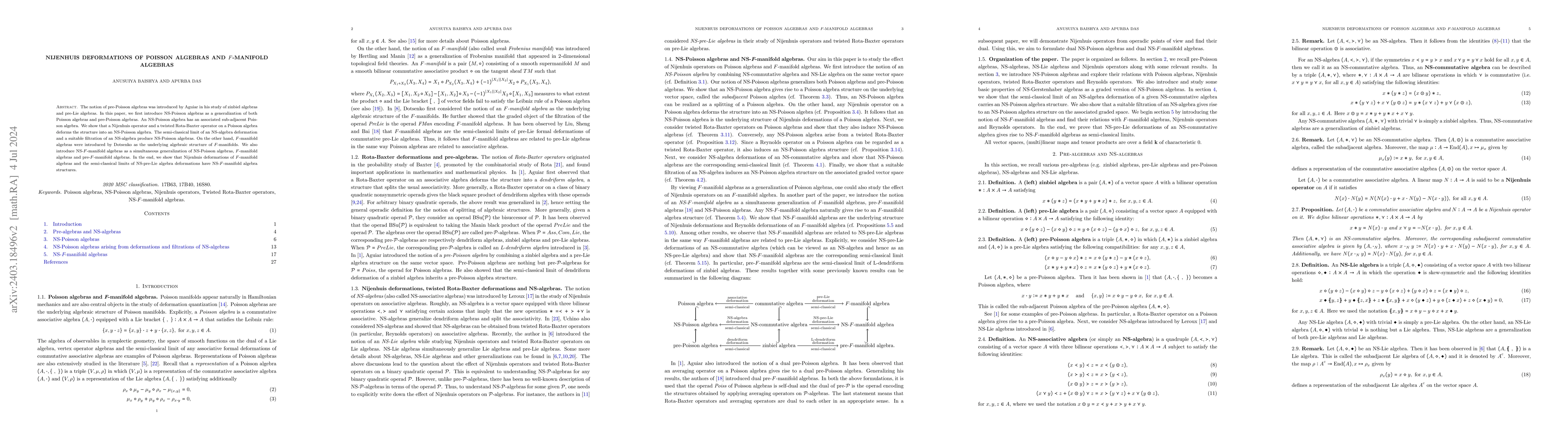 Thumbnail for Nijenhuis deformations of Poisson algebras and $F$-manifold algebras