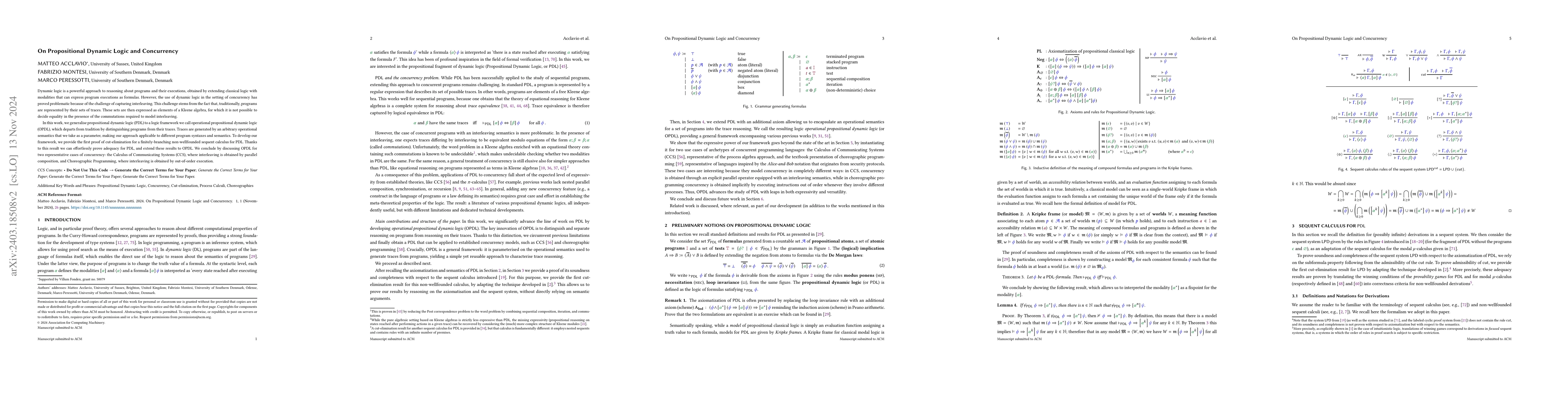 Thumbnail for On Propositional Dynamic Logic and Concurrency