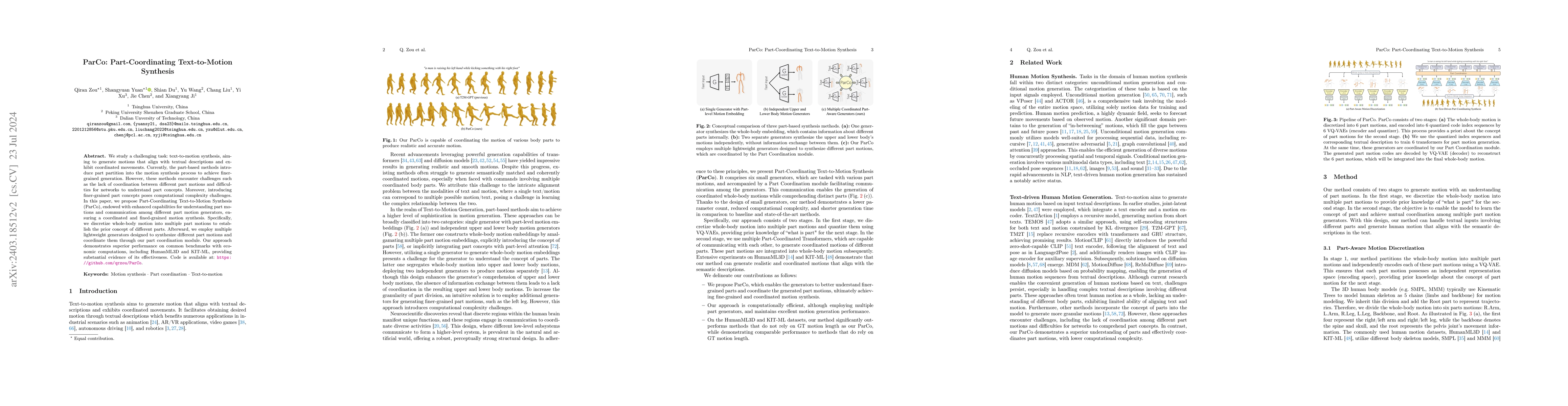 Thumbnail for ParCo: Part-Coordinating Text-to-Motion Synthesis