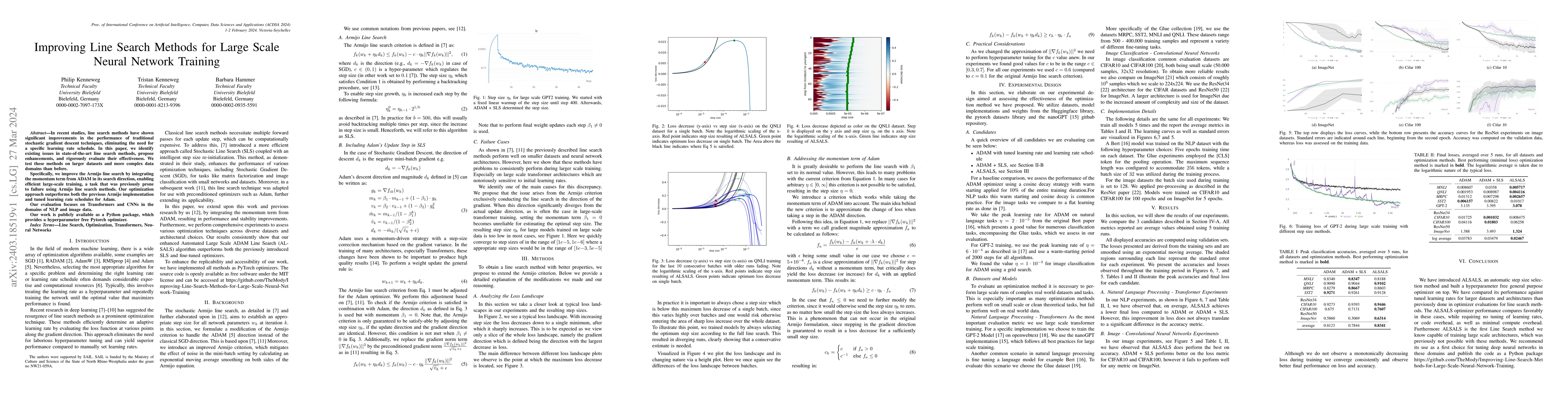Thumbnail for Improving Line Search Methods for Large Scale Neural Network Training