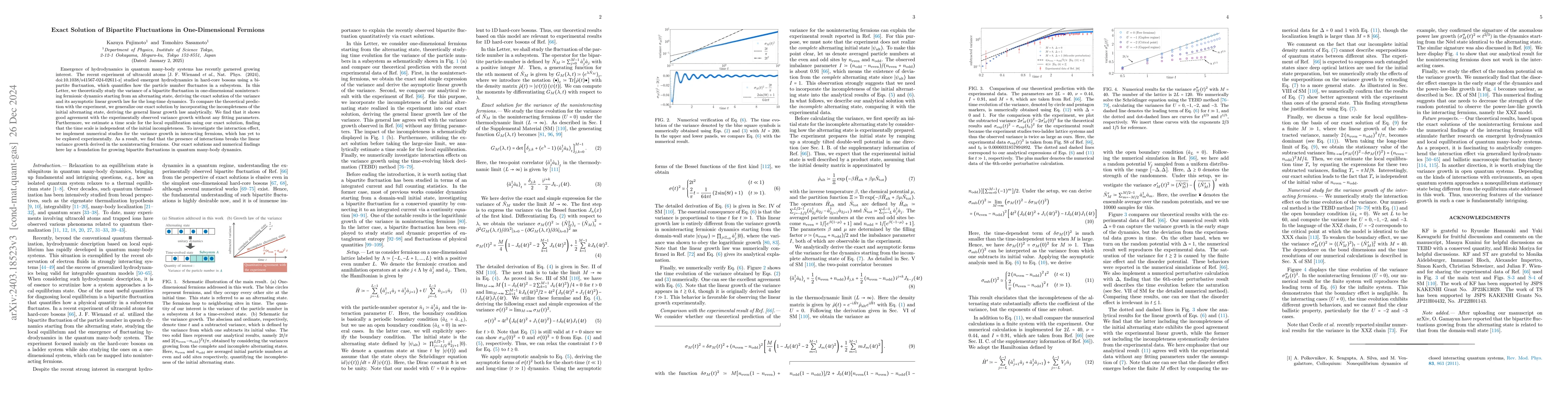 Thumbnail for Exact Solution of Bipartite Fluctuations in One-Dimensional Fermions