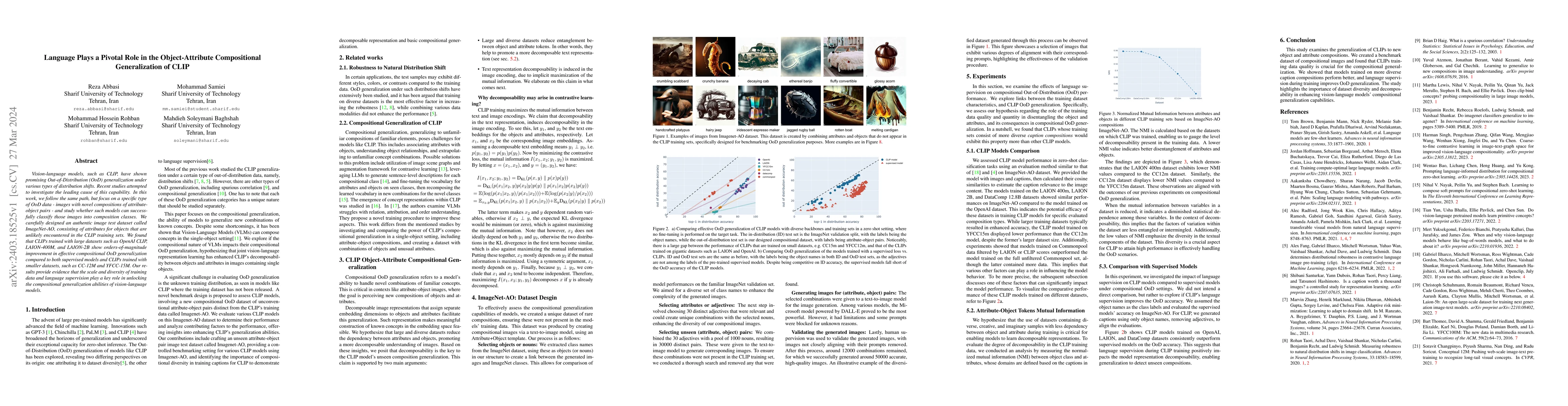 Thumbnail for Language Plays a Pivotal Role in the Object-Attribute Compositional
  Generalization of CLIP