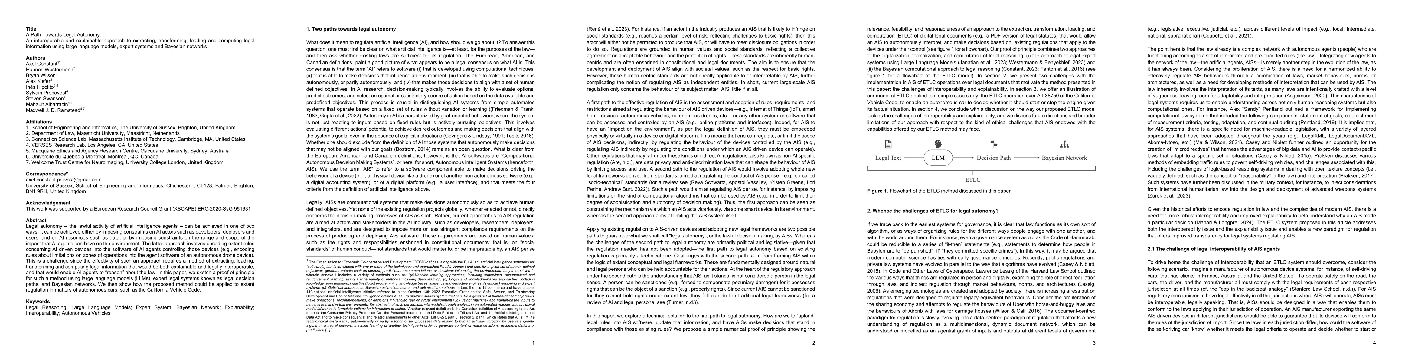Thumbnail for A Path Towards Legal Autonomy: An interoperable and explainable approach
  to extracting, transforming, loading and computing legal information using
  large language models, expert systems and Bayesian networks