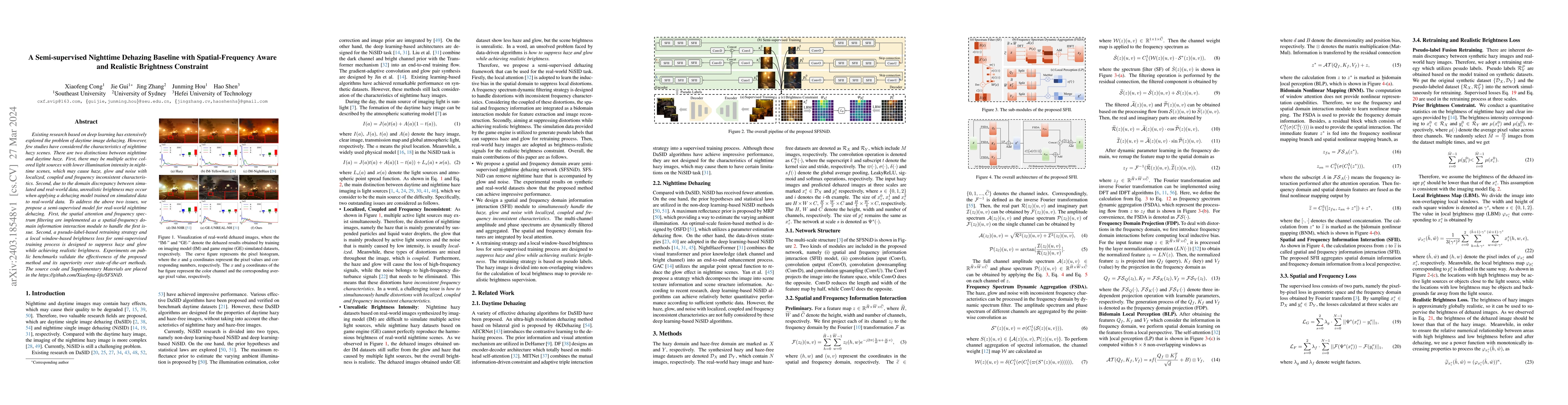 Thumbnail for A Semi-supervised Nighttime Dehazing Baseline with Spatial-Frequency
  Aware and Realistic Brightness Constraint