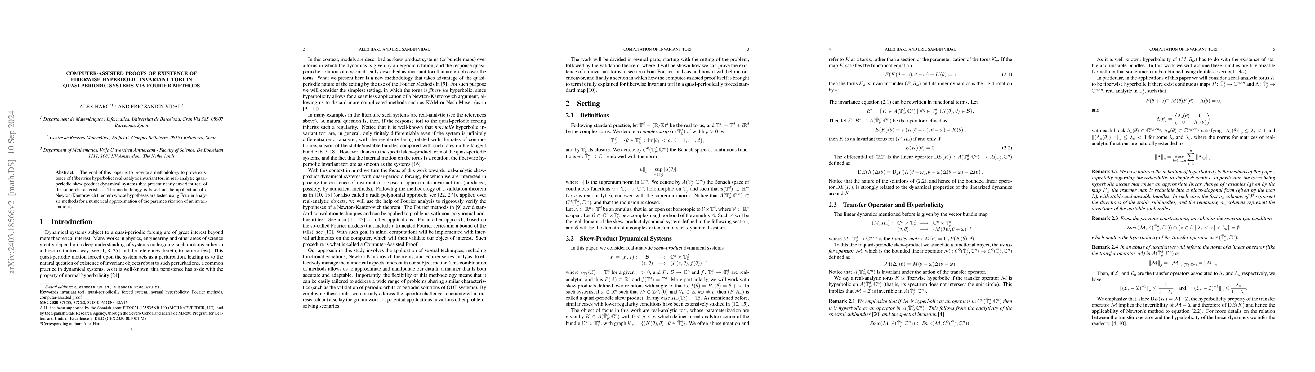 Thumbnail for Computer-Assisted Proofs of Existence of Invariant Tori in
  Quasi-periodic Systems via Fourier Methods