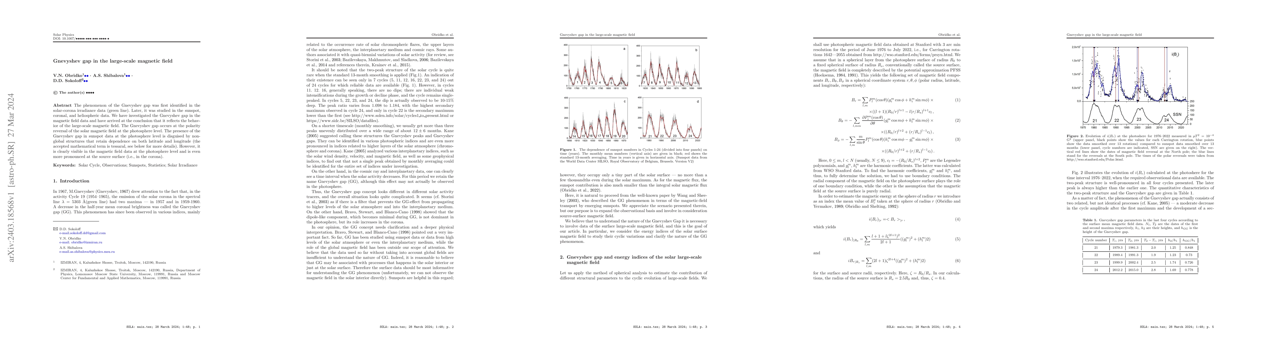 Thumbnail for Gnevyshev gap in the large-scale magnetic field