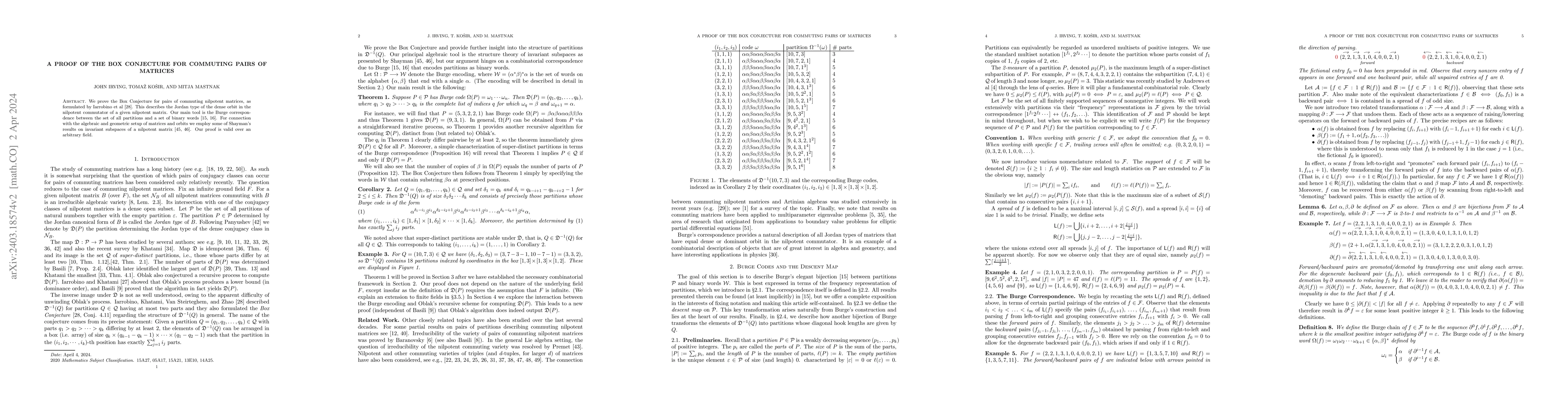Thumbnail for A Proof of the Box Conjecture for Commuting Pairs of Matrices