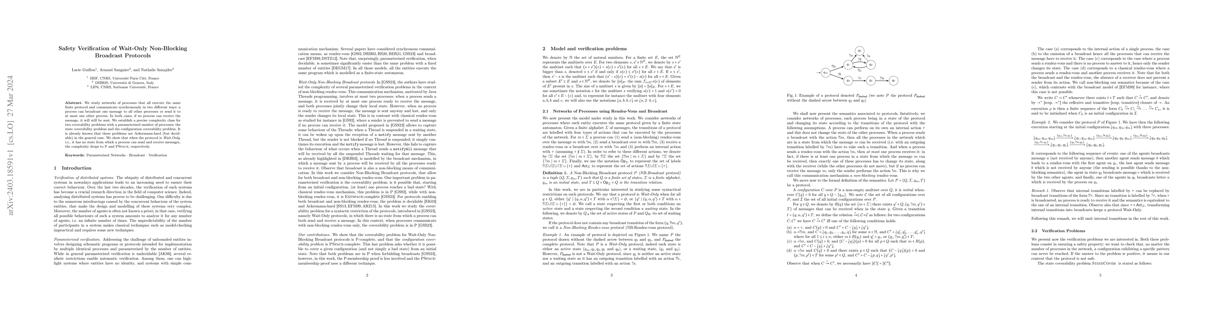 Thumbnail for Safety Verification of Wait-Only Non-Blocking Broadcast Protocols