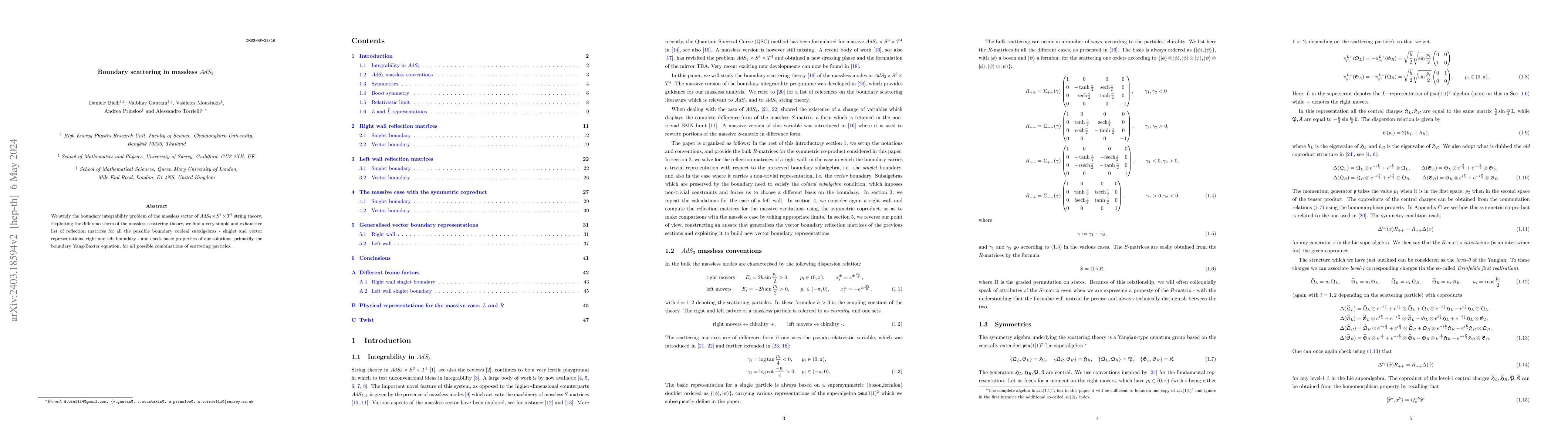 Thumbnail for Boundary scattering in massless $AdS_3$