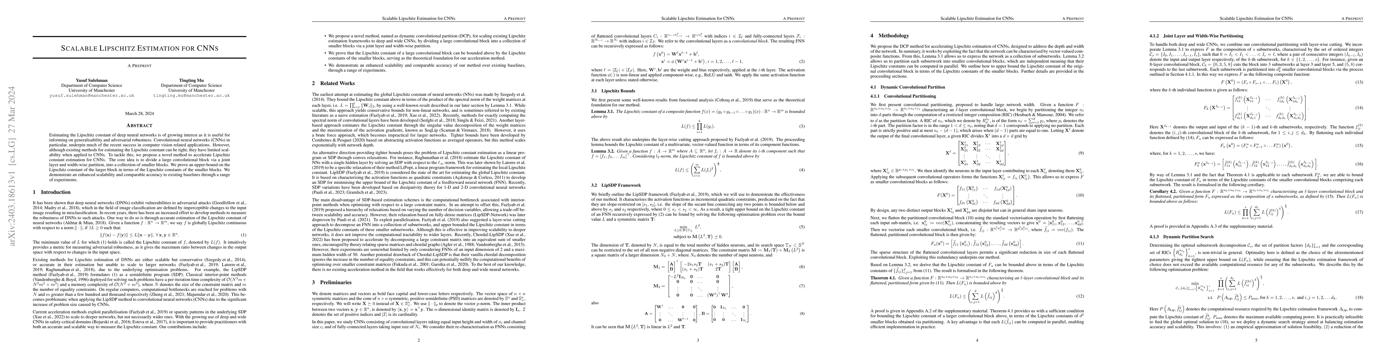 Thumbnail for Scalable Lipschitz Estimation for CNNs