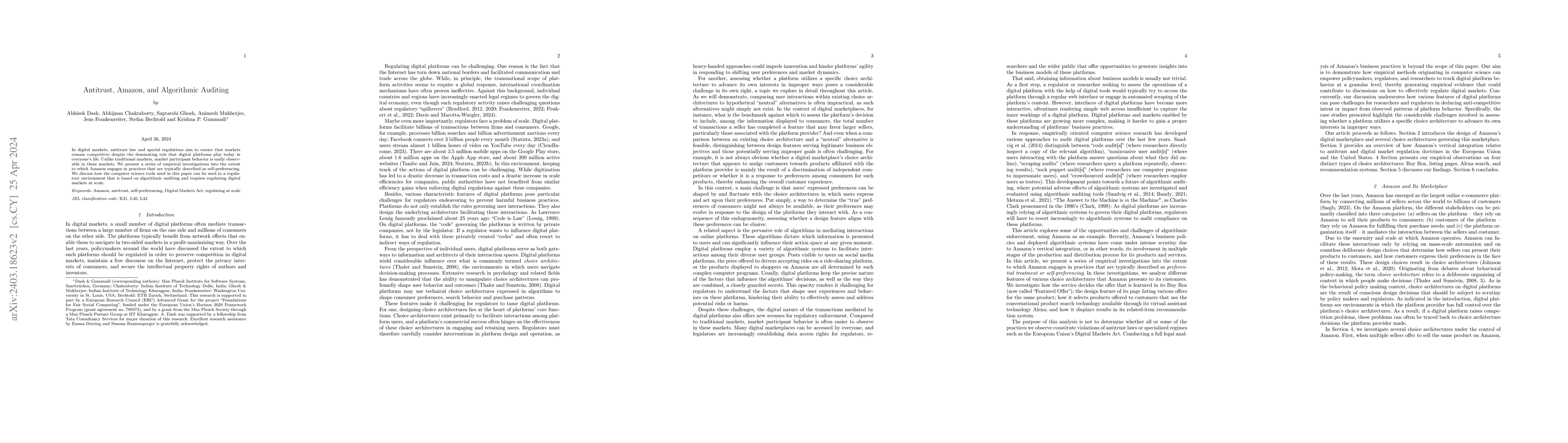 Thumbnail for Antitrust, Amazon, and Algorithmic Auditing