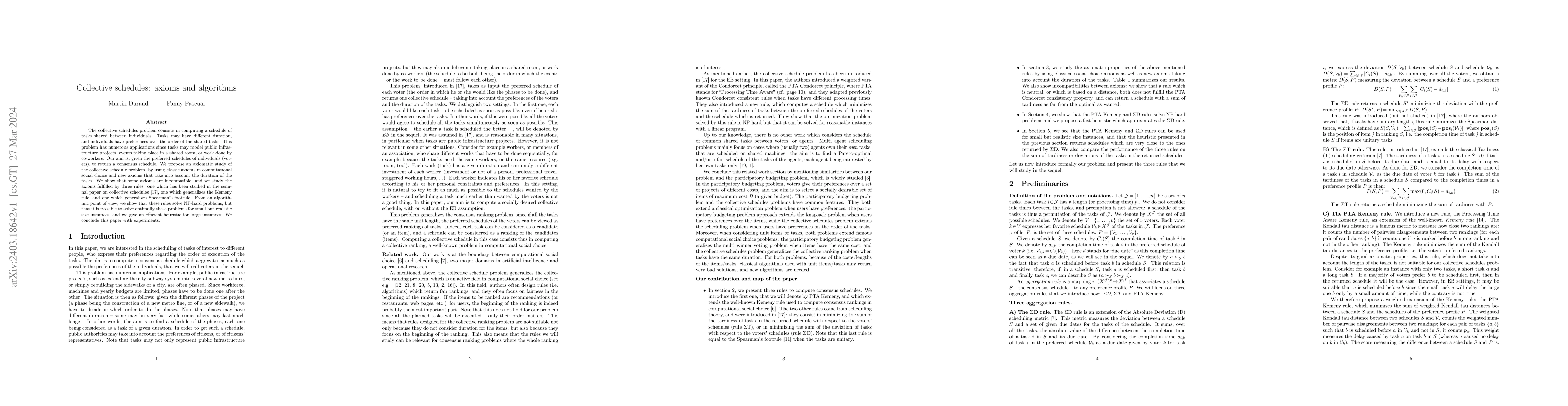 Thumbnail for Collective schedules: axioms and algorithms