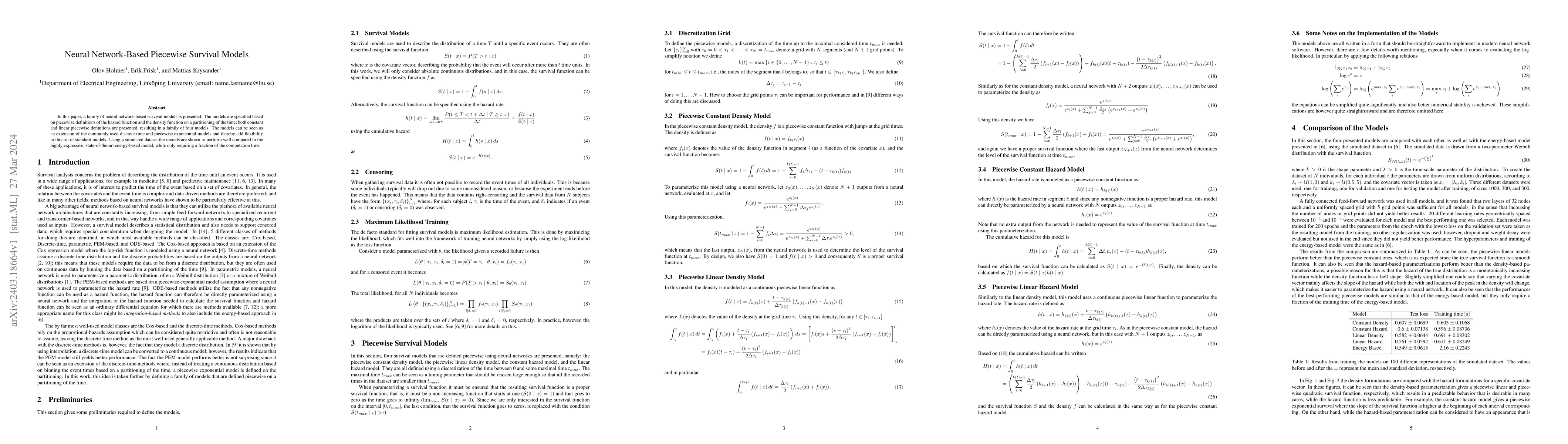 Thumbnail for Neural Network-Based Piecewise Survival Models