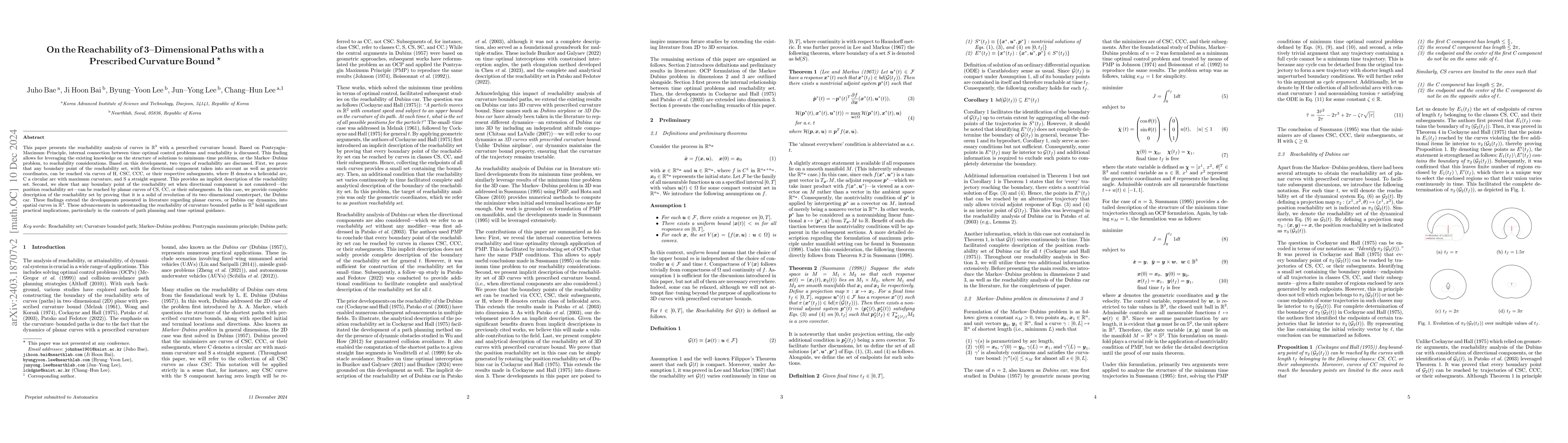 Thumbnail for Connections between Reachability and Time Optimality