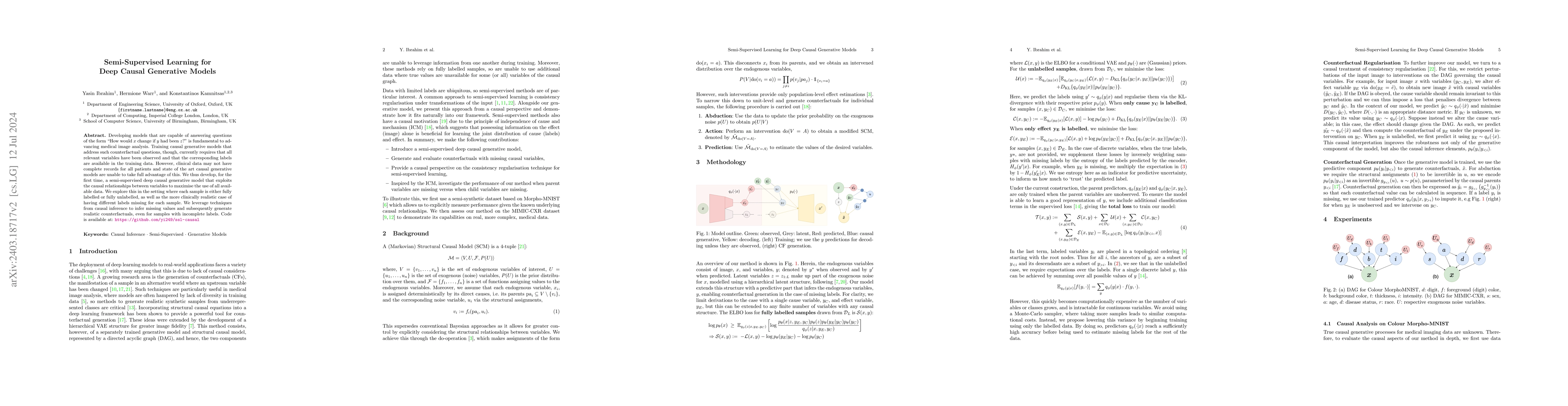 Thumbnail for Semi-Supervised Learning for Deep Causal Generative Models