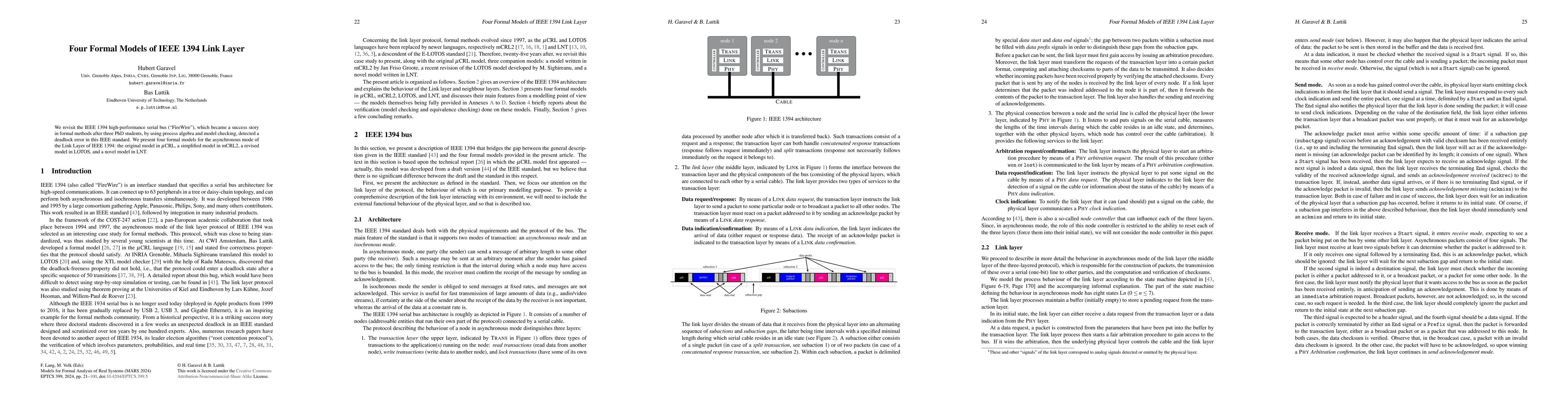 Thumbnail for Four Formal Models of IEEE 1394 Link Layer