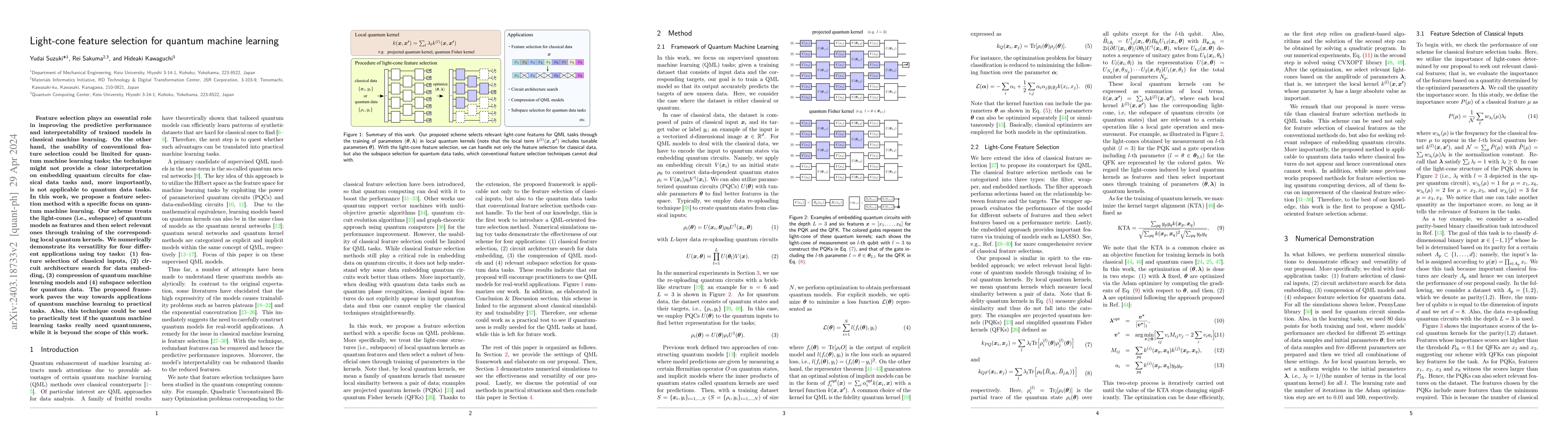 Thumbnail for Light-cone feature selection for quantum machine learning