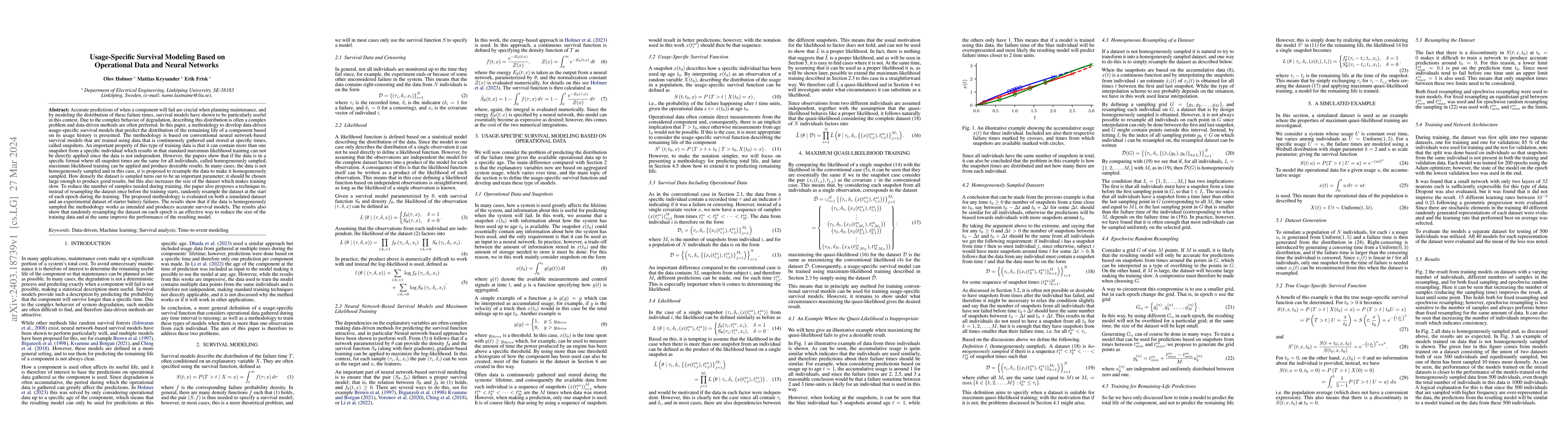 Thumbnail for Usage-Specific Survival Modeling Based on Operational Data and Neural
  Networks