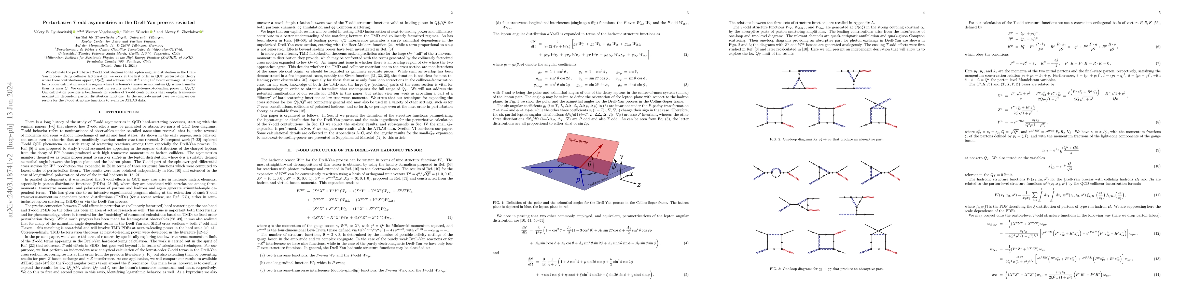 Thumbnail for Perturbative $T$-odd asymmetries in the Drell-Yan process revisited