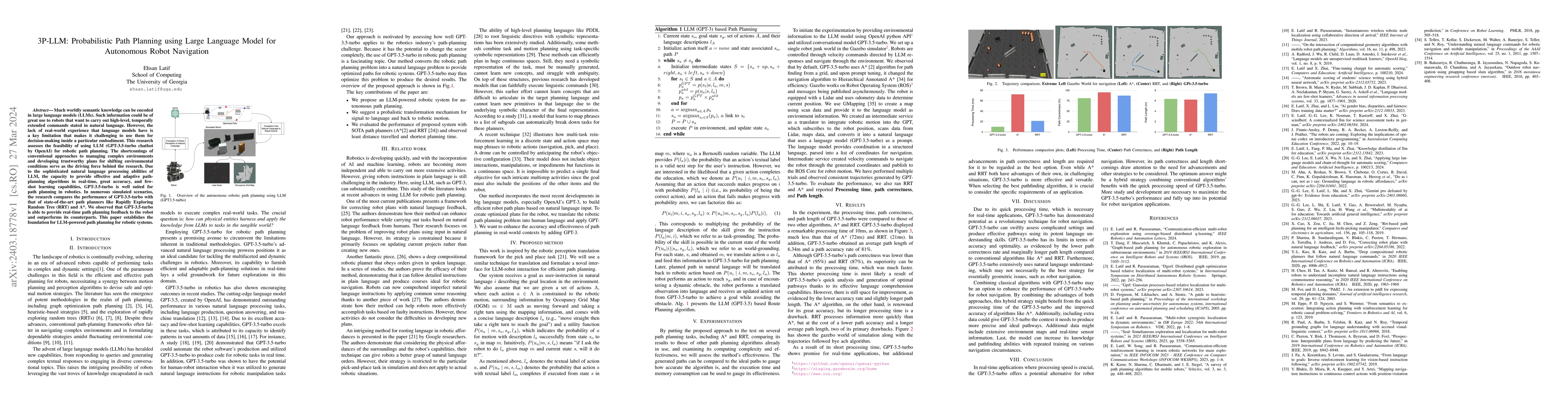 Thumbnail for 3P-LLM: Probabilistic Path Planning using Large Language Model for
  Autonomous Robot Navigation