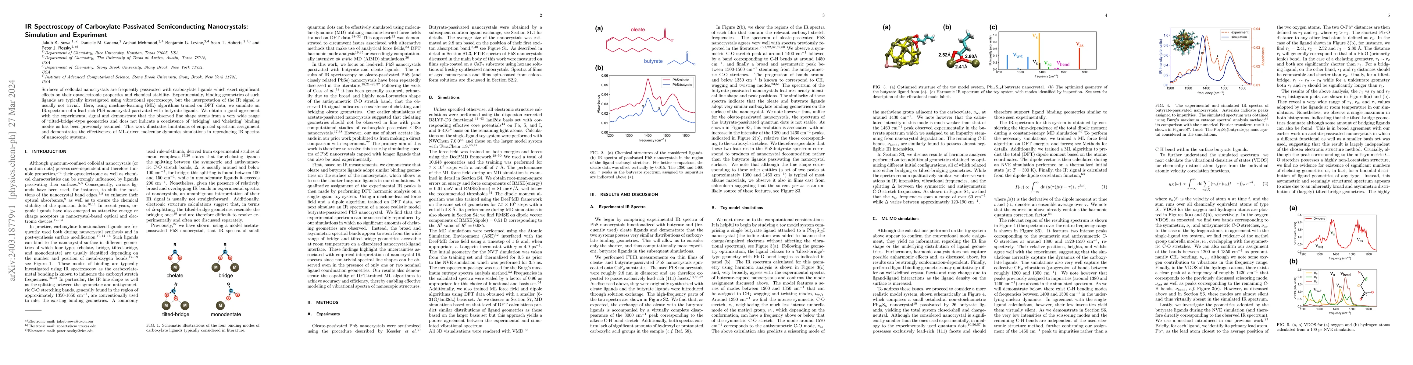 Thumbnail for IR Spectroscopy of Carboxylate-Passivated Semiconducting Nanocrystals:
  Simulation and Experiment