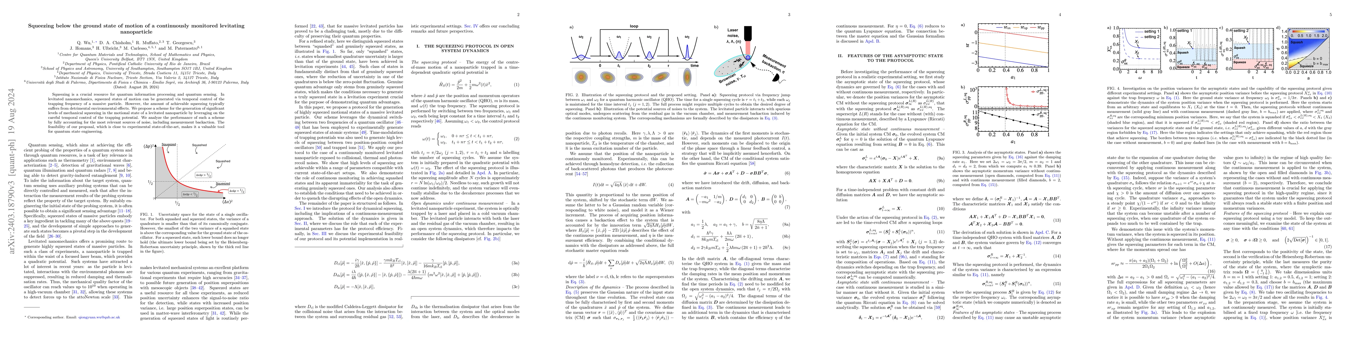 Thumbnail for Squeezing below the ground state of motion of a continuously monitored
  levitating nanoparticle
