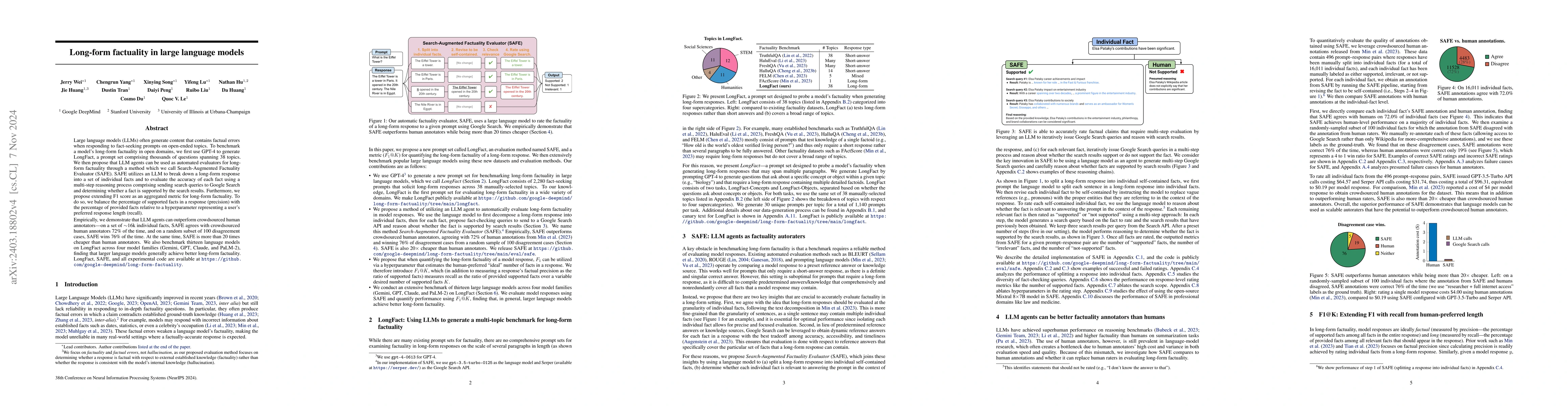 Thumbnail for Long-form factuality in large language models